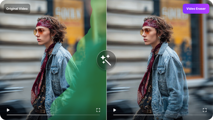AI video object remover online