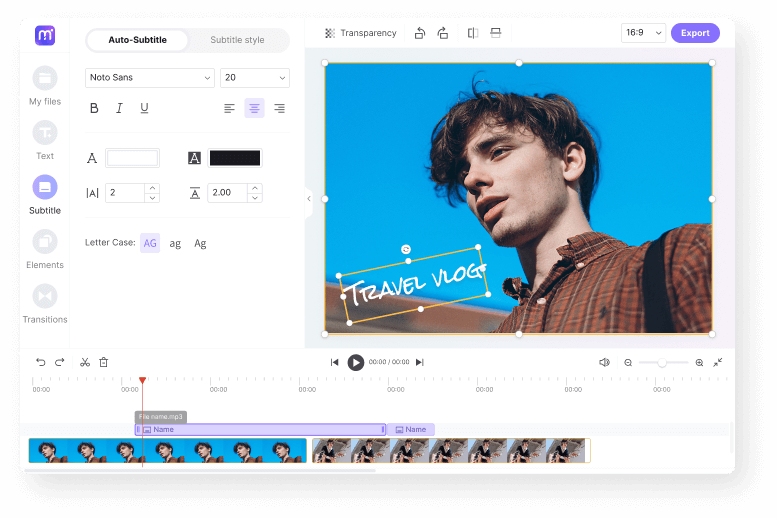 edit subtitles manually or automatically